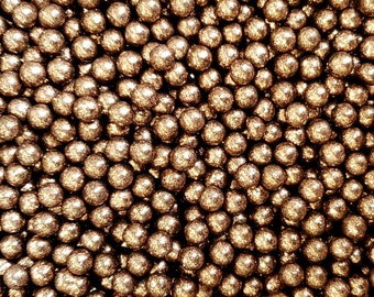 Rose gold 6mm glitter pearls, sprinkles, cake sprinkles, cookie sprinkles