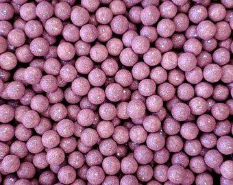Pink Peony 6mm glitter pearls, sprinkles, cake sprinkles, cookie sprinkles
