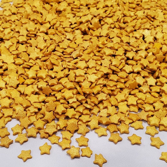 Gold star sprinkle shape-edible sprinkles