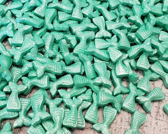 Turquoise mermaid tail sprinkle shape-edible sprinkles