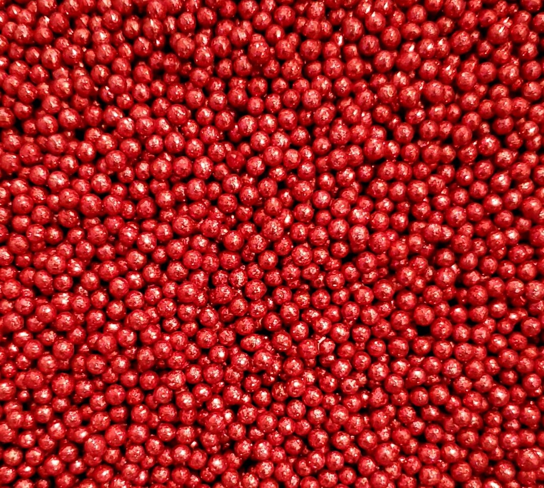 Red 4mm Glitter Pearls, Sprinkles, Cake Sprinkles, Cookie Sprinkles Etsy