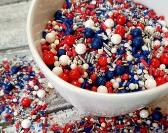 Patriots superbowl edible sprinkles-4oz