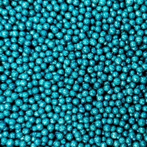 Teal 4mm glitter pearls, sprinkles, cake sprinkles, cookie sprinkles