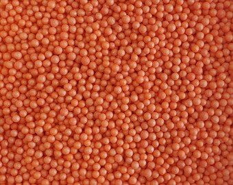 Orange 4mm Sugar Pearls, edible sprinkles, cake sprinkles, cookie sprinkles