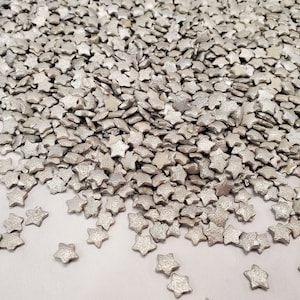 Silver star sprinkle shape-edible sprinkles