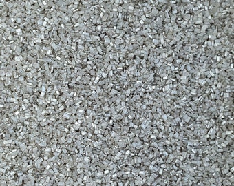 Silver chunky sugar, edible sprinkles, cake sprinkles, cookie sprinkles