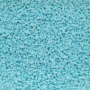 Pastel blue jimmies, sprinkles, cake sprinkles, cookie sprinkles