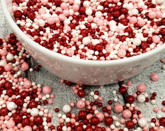Red, pink & white sprinkle wreath mix