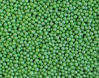Lime Green 4mm Sugar Pearls, edible sprinkles, cake sprinkles, cookie sprinkles