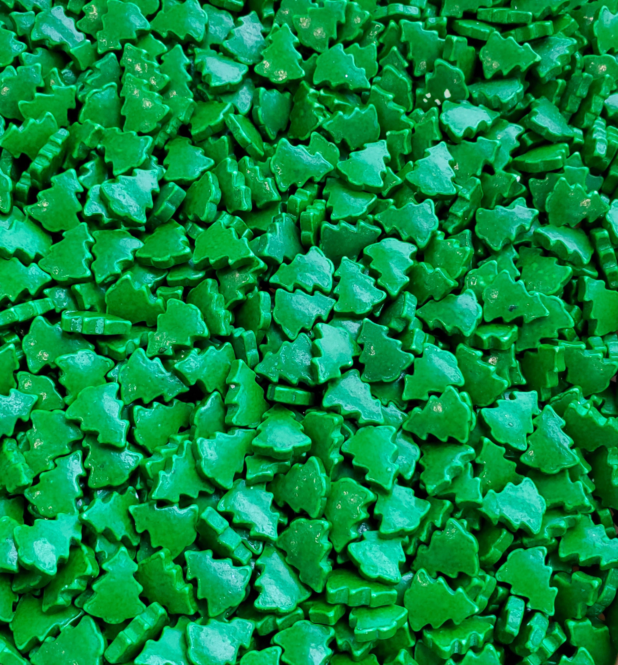 Green tree sprinkle shape-edible sprinkles