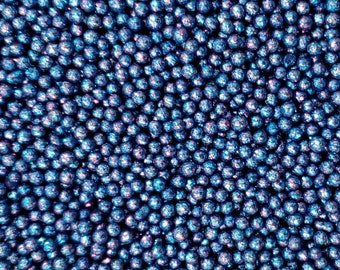 Magic Blue 4mm glitter pearls, sprinkles, cake sprinkles, cookie sprinkles