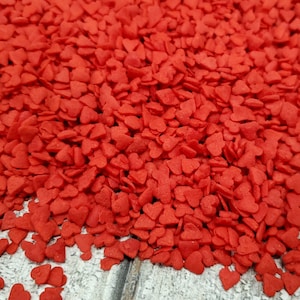 Red heart sprinkle shape-edible sprinkles