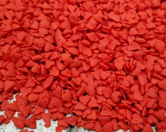 Red heart sprinkle shape-edible sprinkles