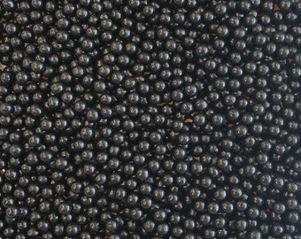 Black 4mm Sugar Pearls, edible sprinkles, cake sprinkles, cookie sprinkles