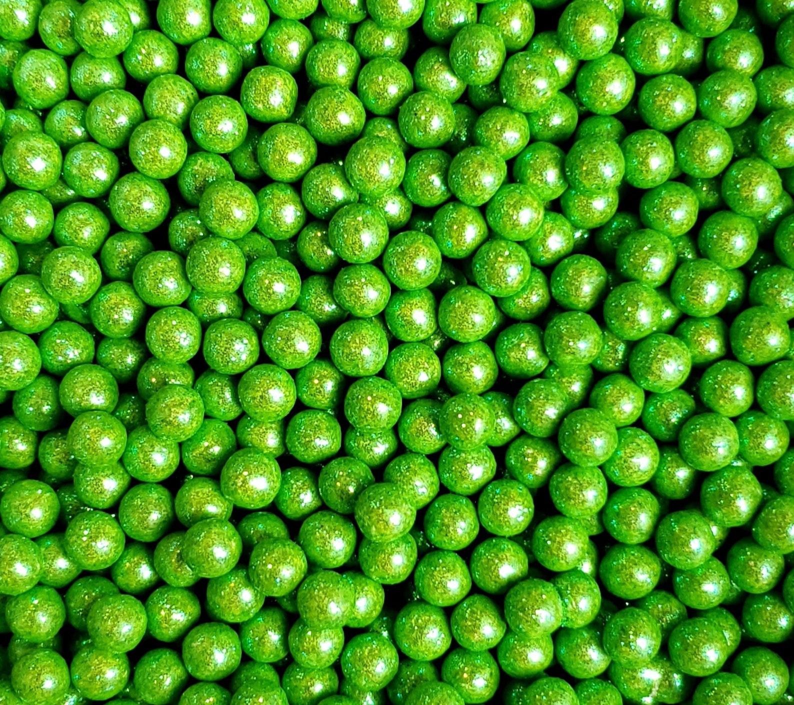 Lime Green 6mm Glitter Pearls, Sprinkles, Cake Sprinkles, Cookie ...