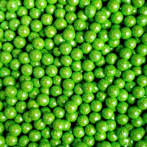 Lime green 6mm glitter pearls, sprinkles, cake sprinkles, cookie sprinkles