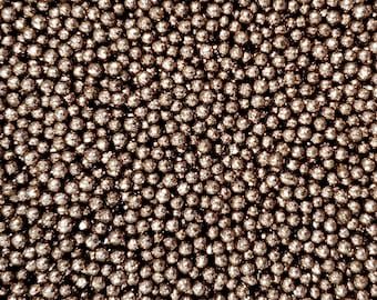 Rose gold 4mm glitter pearls, sprinkles, cake sprinkles, cookie sprinkles