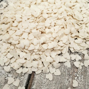 White heart sprinkle shape-edible sprinkles