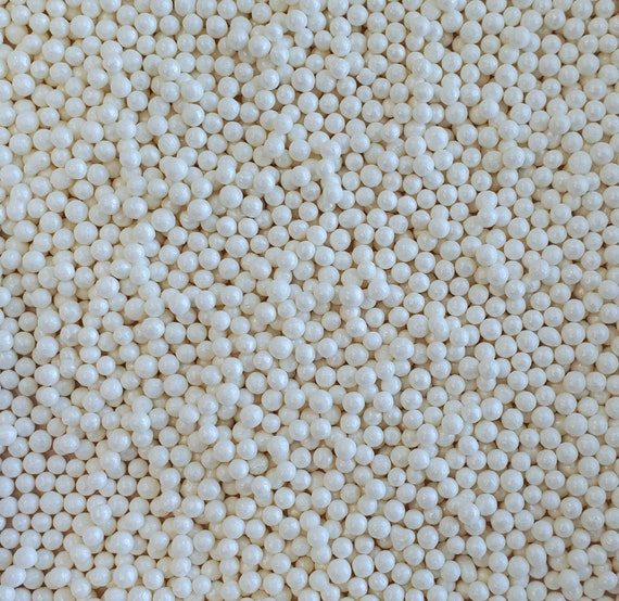 4MM White Edible Pearls