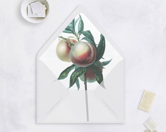 VINTAGE FLORAL Peaches A7 Envelope Liner Wedding Stationery