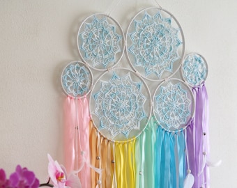 POLAS CLOUD Mandala & Dreamcatcher Crochet PATTERN, Crochet Pattern Wall Hanging