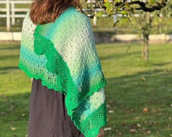 SHAWL Crochet PATTERN, Matcha WRAP, textured crochet wrap, scarf pattern, lace pattern, crochet scarf, instant download, pdf