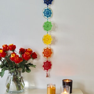 Mandala Crochet PATTERN, CHAKRA FLOWER mandala, Chakra Flower to create Chakra Wall Hanging