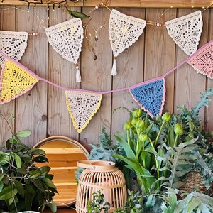 Boho Slingers Crochet PATTERN I Boho Bunting Crochet Pattern I Boho Garland Crochet Pattern image 2