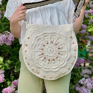 Boho Blumen Tasche Häkelmuster