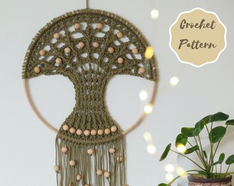 Crochet Tree of Life Wall Hanging Pattern - Etsy