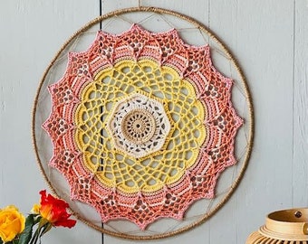Mandala Crochet PATTERN, LUCY Mandala 35 cm