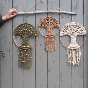 TREE of LIFE Crochet PATTERN, Tree of Life Dreamcatcher, Wall Hanging image 10