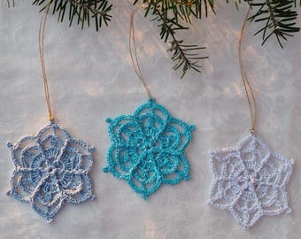 Winter Flower Snowflake Crochet Pattern: Christmas Home Decor - ENGLISH only (PDF DOWNLOAD)