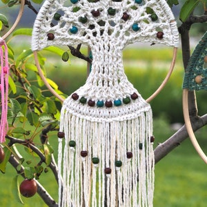 TREE of LIFE Crochet PATTERN, Tree of Life Dreamcatcher, Wall Hanging image 2