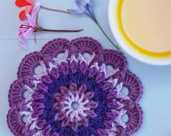 Mini Mandala Crochet Pattern: Rainbow Coasters (PDF DOWNLOAD) - Etsy