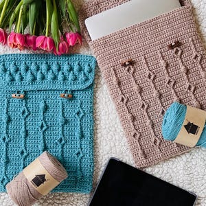 LAPTOP Sleeve Crochet PATTERN I Versatile  Laptop Sleeve Design I Crochet Laptop / Tablet Pattern