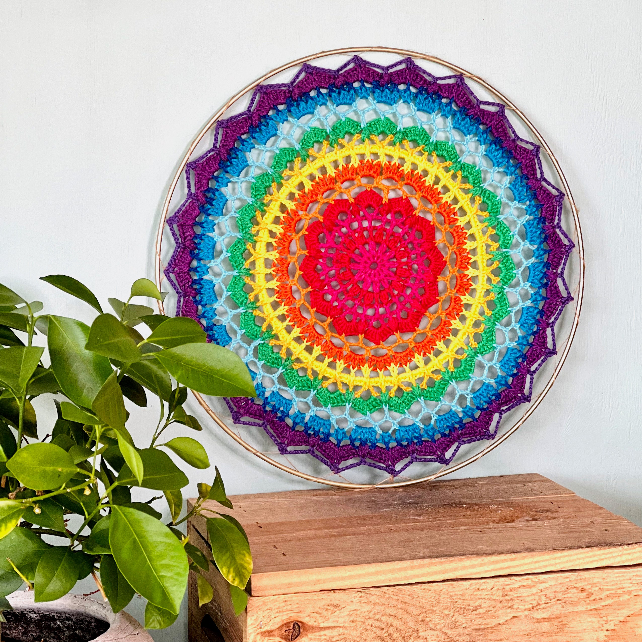 Mandala Crochet Pattern, RAINBOW Mandala 35 Cm (PDF DOWNLOAD) - Etsy