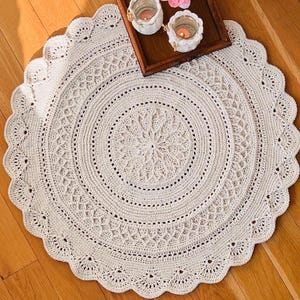 Häkelteppich Muster VERONA, Boho Teppich Häkelmuster, Kinderzimmer Deko (PDF Download)