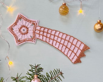 Falling Star Crochet PATTERN, Christmas Crochet Home Decor