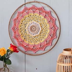 Mandala Crochet PATTERN, LUCY Mandala 35 cm