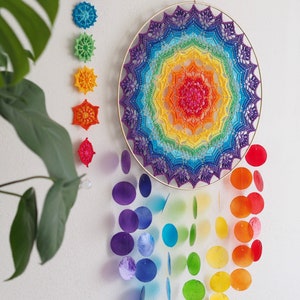 Mandala Crochet PATTERN, CHAKRA Mandala 40 cm in cotton THREAD image 9