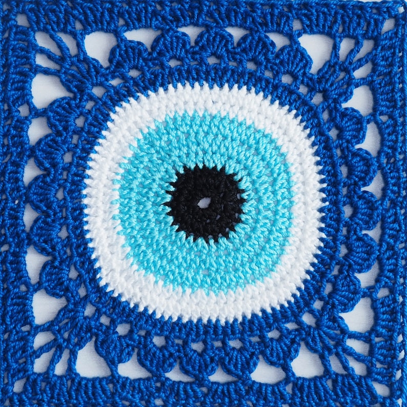 EVIL EYE Granny Square Crochet PATTERN Etsy