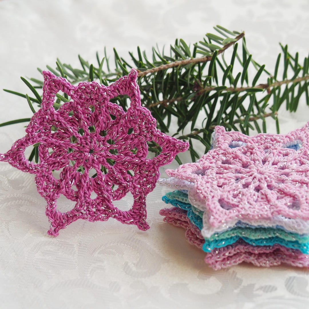 Snowflake Lace Pattern Snowflake Crochet Pattern: Frosted Lace Christmas Decor - ENGLISH Only ...