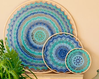 Mandala Crochet PATTERN I Pattern OCEAN BREEZE Mandala I Mandala Pattern in two sizes: 40 cm and 70 cm