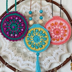 MOTIF de collier au crochet, motif au crochet de collier mandala bohème image 8