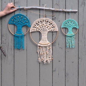 TREE of LIFE Crochet PATTERN, Tree of Life Dreamcatcher, Wall Hanging image 4