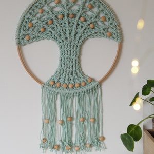 TREE of LIFE Crochet PATTERN, Tree of Life Dreamcatcher, Wall Hanging image 8