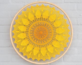 PATROON gehaakte mandala: zelfstudie Sunshine Boho muurkleedje (pdf-download)