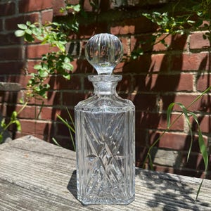 Vintage Heavy Glass Decanter | Elegant Barware