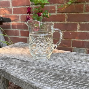 Vintage Anchor Hocking Starburst Pitcher | Mid-Century Glassware
